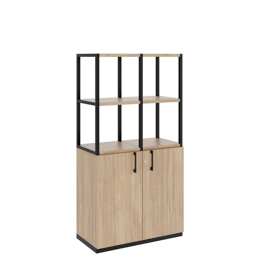 CHOICE shelf cabinet | 4 OH, 800 x 1545 mm, amber oak