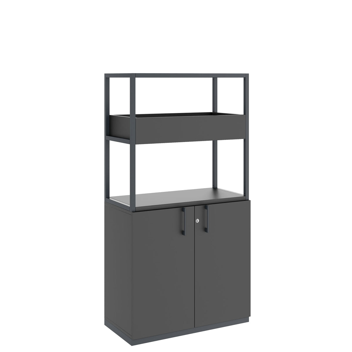 CHOICE Regalschrank | 4 OH, 800 x 1545 mm, Blumenkasten, Anthrazit - 1 Lightbox Main Image