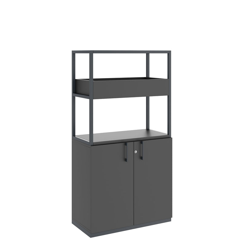 CHOICE Regalschrank | 4 OH, 800 x 1545 mm, Blumenkasten, Anthrazit - 1 Main Image