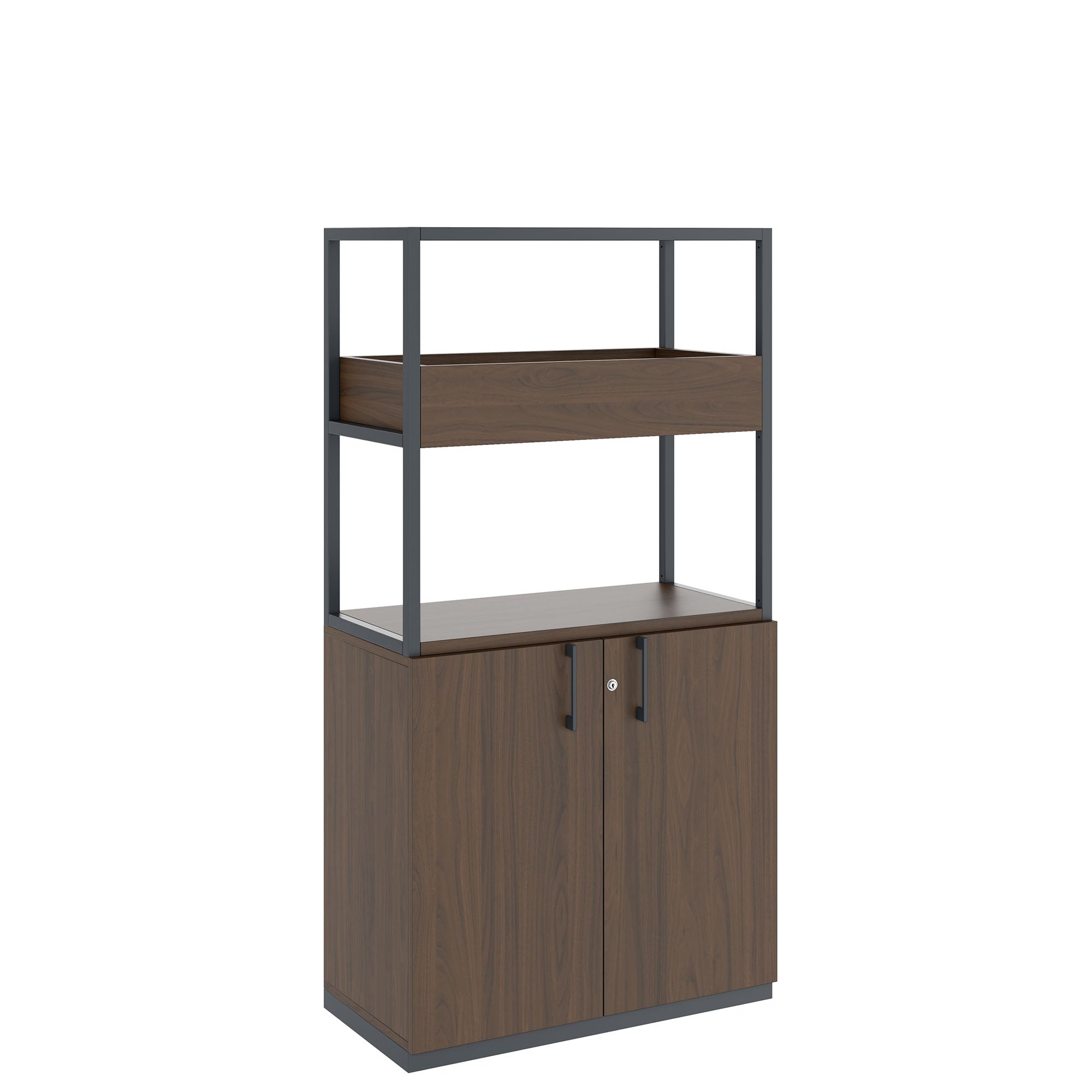 CHOICE Cabinet scaffale | 4 OH, 800 x 1545 mm, floreale, noce