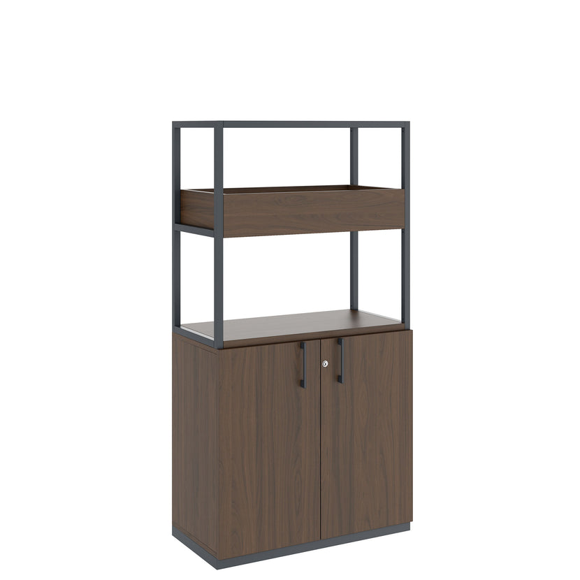 CHOICE Cabinet scaffale | 4 OH, 800 x 1545 mm, floreale, noce