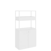 CHOICE Regalschrank | 4 OH, 800 x 1545 mm, Blumenkasten, Weiß