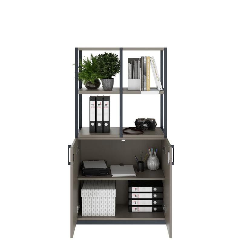 CHOICE Regalschrank | 4 OH, 800 x 1545 mm, Cubanitgrau - 2 Main Image