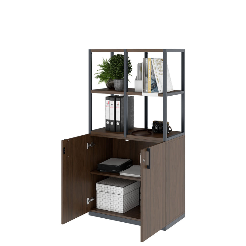 CHOICE Regalschrank | 4 OH, 800 x 1545 mm, Nussbaum - 3 Main Image