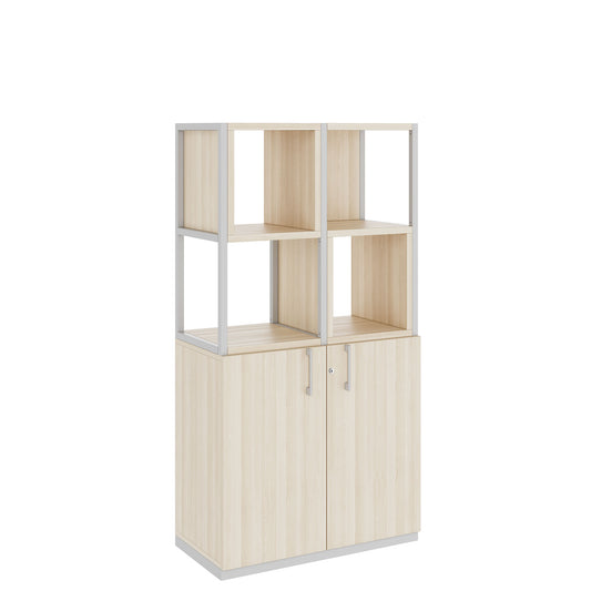 Armoire étagère CHOICE | 4 OH, 800 x 1545 mm, boîtes à étagères, cendre de sable