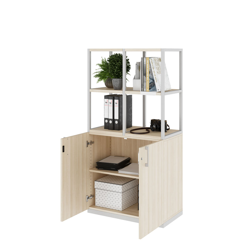 CHOICE shelf cabinet | 4 OH, 800 x 1545 mm, sand ash