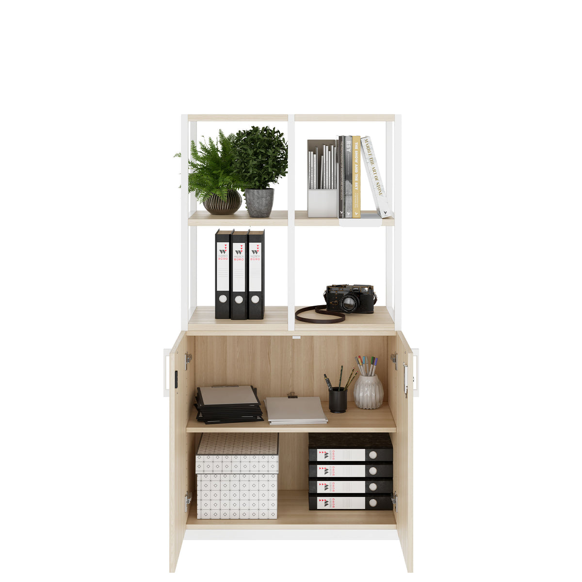 CHOICE Regalschrank | 4 OH, 800 x 1545 mm, Sandesche - 2 Lightbox Main Image