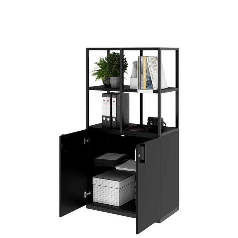 CHOICE Regalschrank | 4 OH, 800 x 1545 mm, Schwarz - 3 Main Image