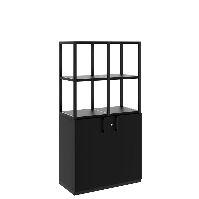 CHOICE shelf cabinet | 4 OH, 800 x 1545 mm, black