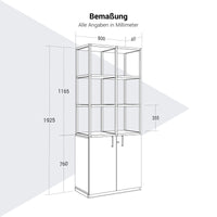 CHOICE Regalschrank | 5 OH, 800 x 1925 mm, Bernsteineiche