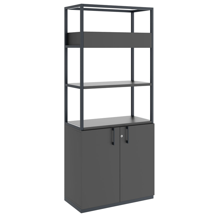 CHOICE shelf cabinet | 5 OH, 800 x 1925 mm, flower box, anthracite