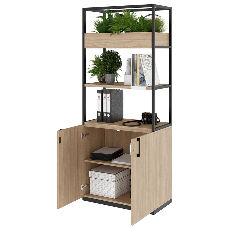 CHOICE Regalschrank | 5 OH, 800 x 1925 mm, Blumenkasten, Bernsteineiche - 3 Main Image