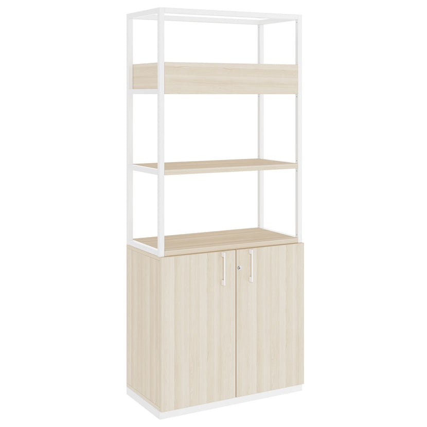 CHOICE shelf cabinet | 5 OH, 800 x 1925 mm, flower box, sand ash