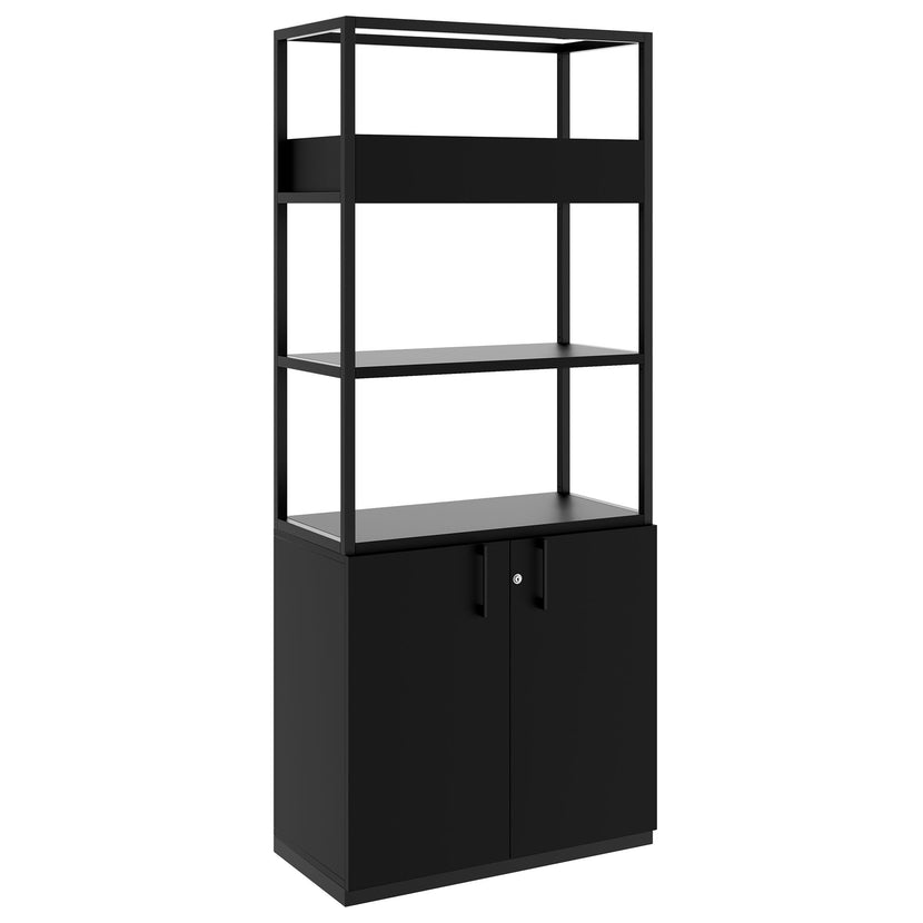 CHOICE shelf cabinet | 5 OH, 800 x 1925 mm, flower box, black