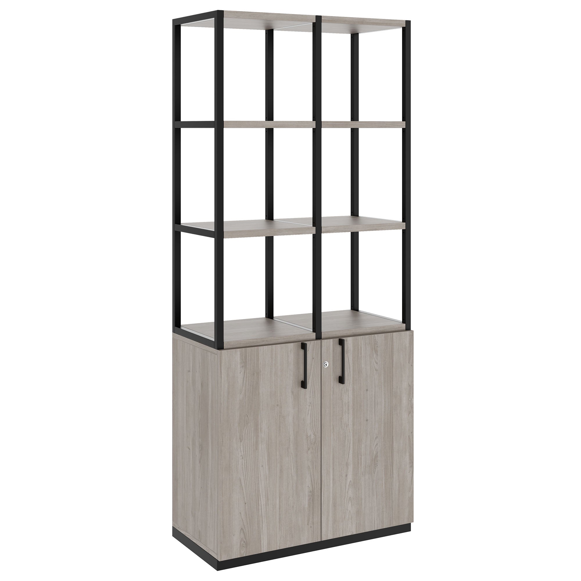 CHOICE Regalschrank | 5 OH, 800 x 1925 mm, Nordeiche grau