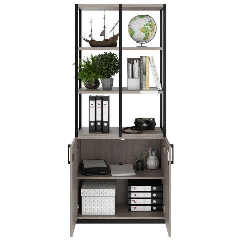 CHOICE Regalschrank | 5 OH, 800 x 1925 mm, Nordeiche grau
