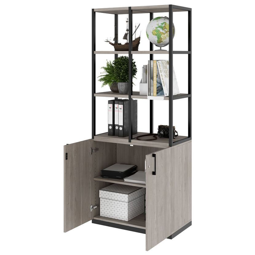 CHOICE Regalschrank | 5 OH, 800 x 1925 mm, Nordeiche grau