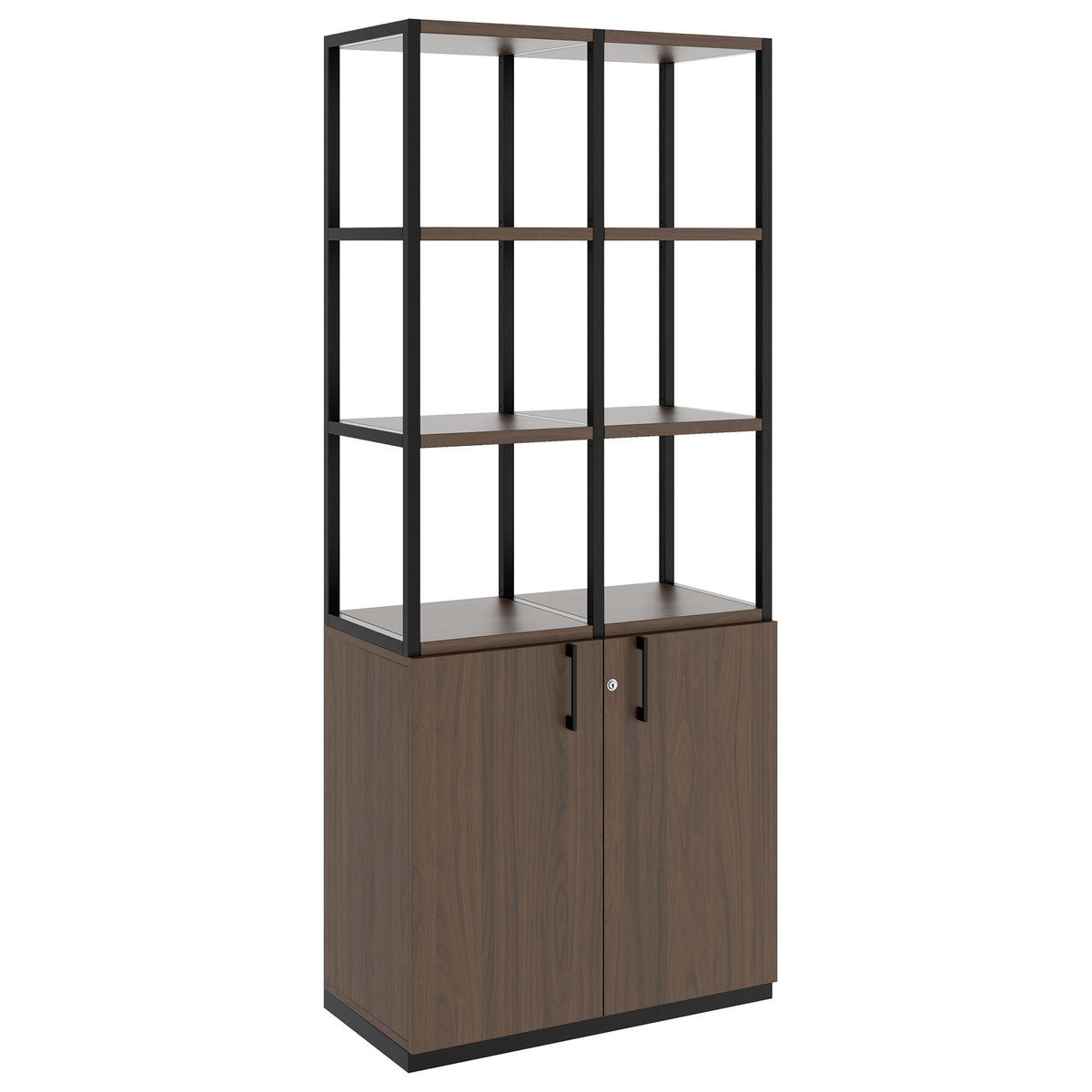CHOICE Shelving cabinet | 5 OH, 800 x 1925 mm, Walnut  - 1 Lightbox Main Image