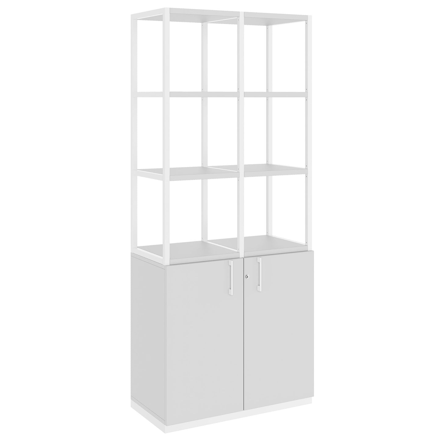 Armoire étagère CHOICE | 5 OH, 800 x 1925 mm, gris perle