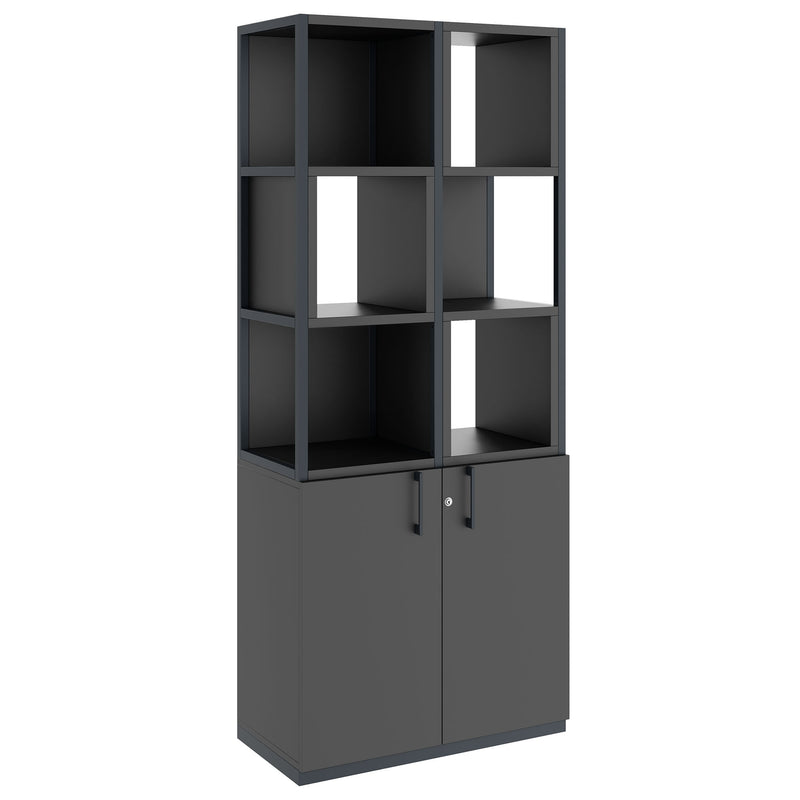 CHOICE Regalschrank | 5 OH, 800 x 1925 mm, Regalkisten, Anthrazit - 1 Main Image