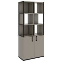 Armoire étagère CHOICE | 5 OH, 800 x 1925 mm, boîtes à étagères, gris Cubanite