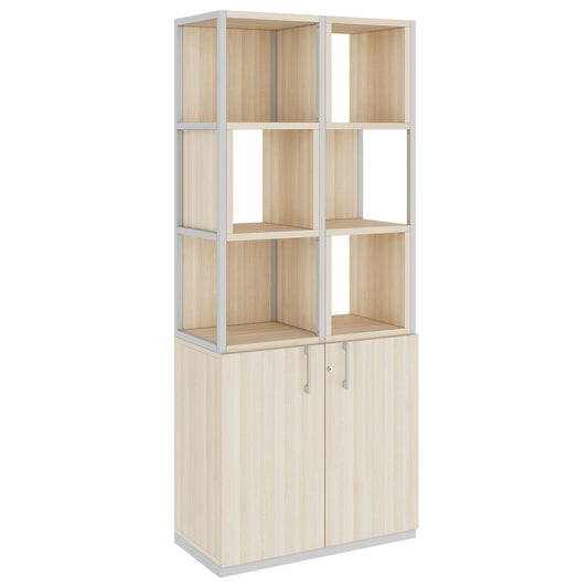 Armoire étagère CHOICE | 5 OH, 800 x 1925 mm, boîtes à étagères, cendre de sable