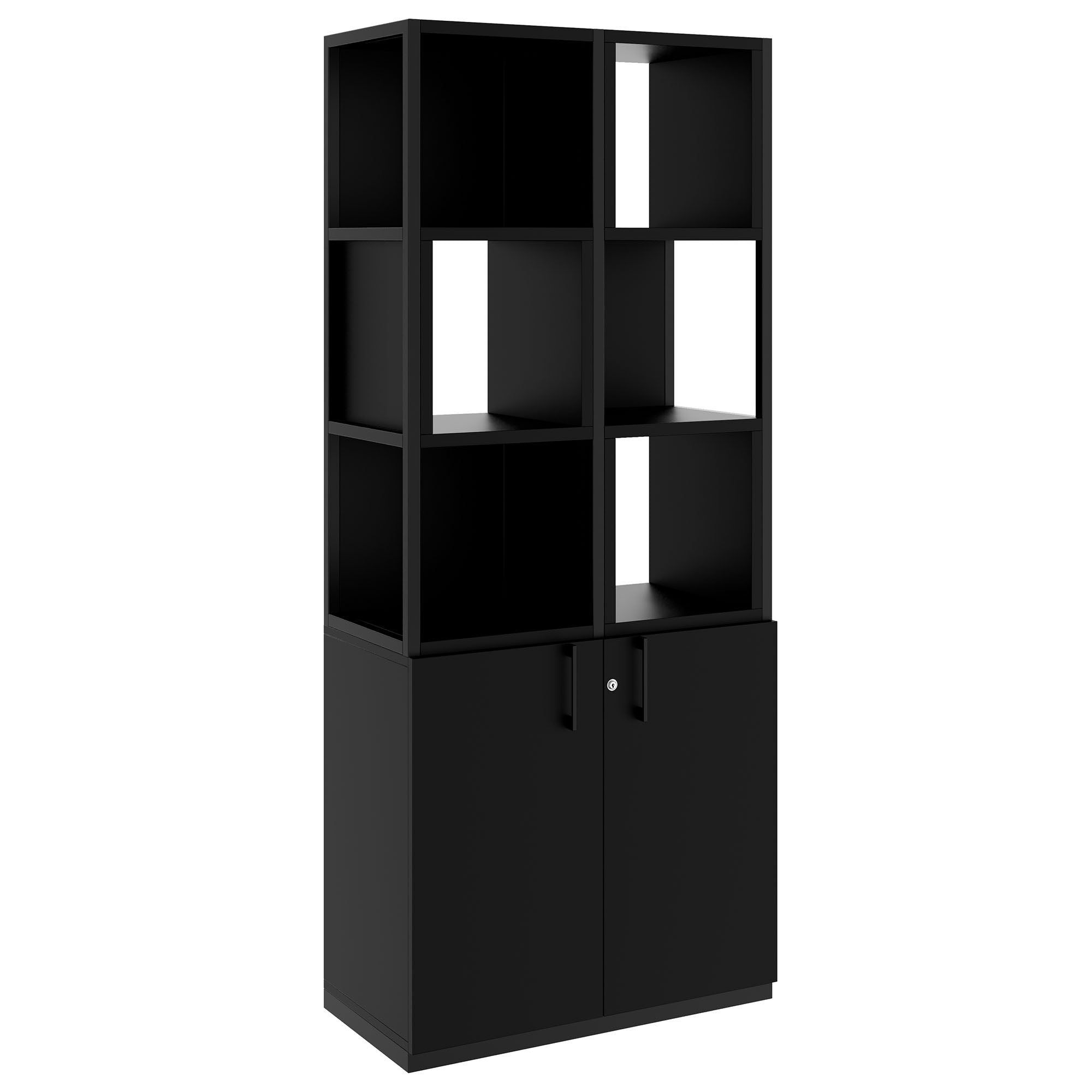 CHOICE shelf cabinet | 5 OH, 800 x 1925 mm, shelf boxes, black
