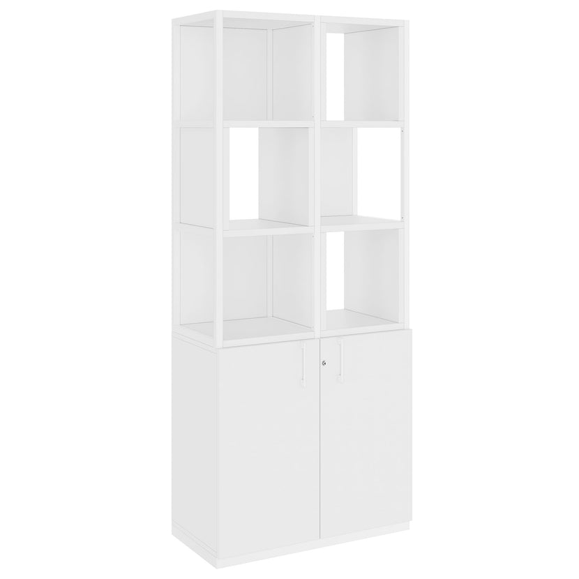 CHOICE Shelf cabinet | 5 Oh, 800 x 1925 mm, shelf boxes, white