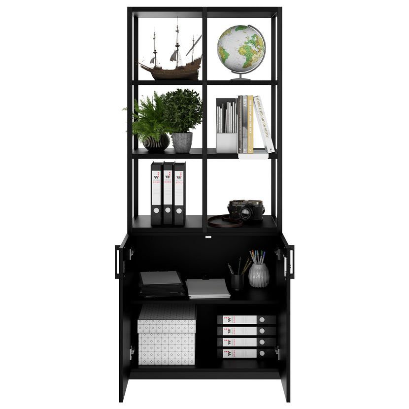 CHOICE shelf cabinet | 5 OH, 800 x 1925 mm, black