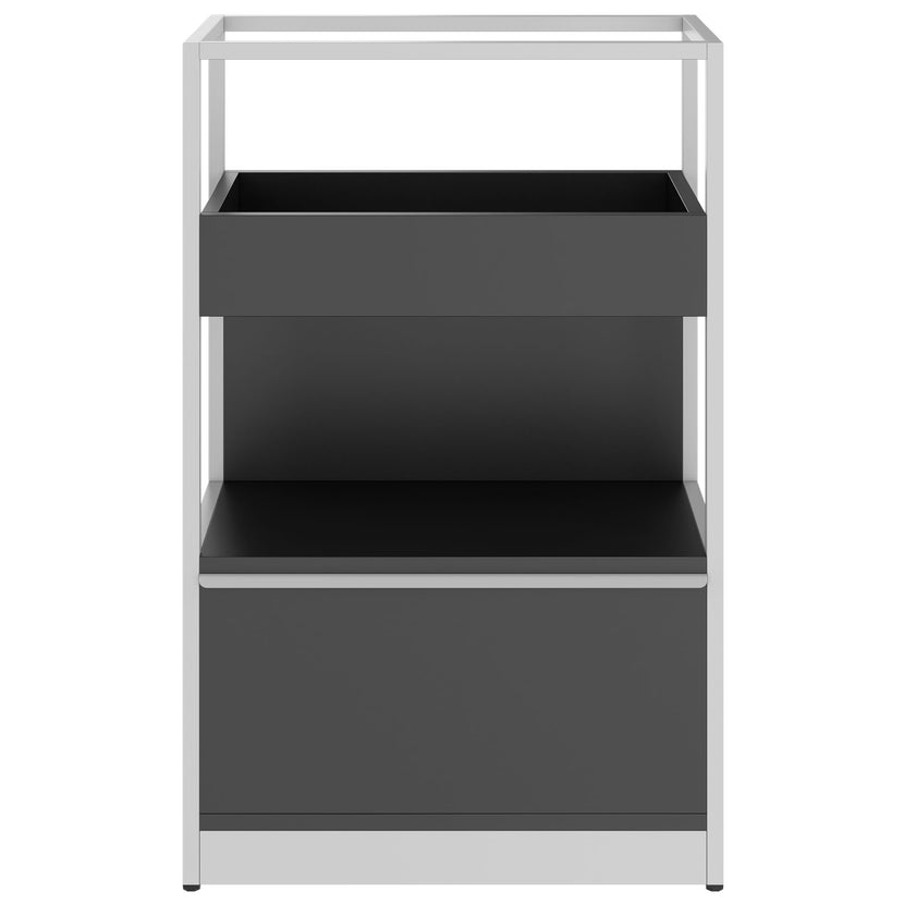 ATELLA shelf cabinet | 3 OH, 800 x 1255 mm, anthracite