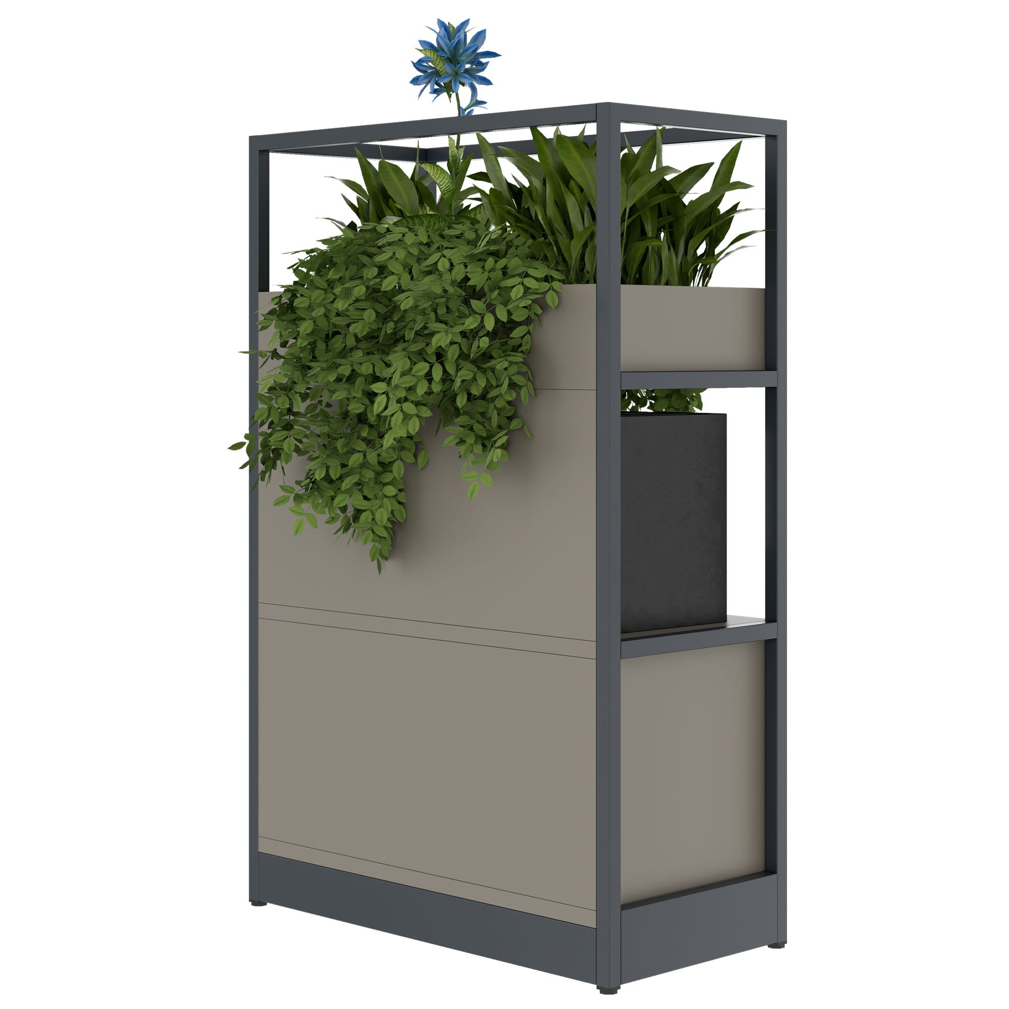 ATELLA shelf cabinet | 3 OH, 800 x 1255 mm, Cubanite gray