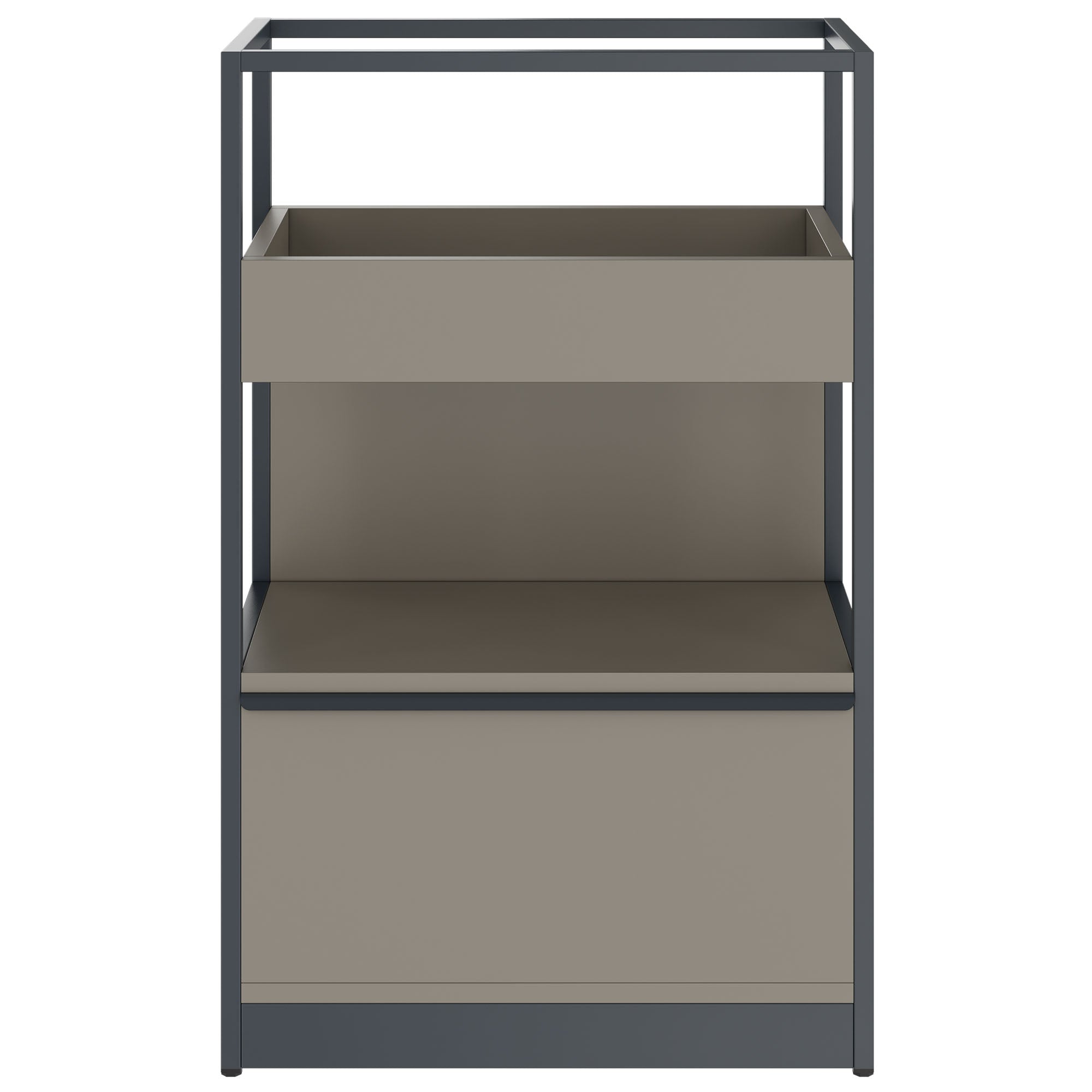 ATELLA shelf cabinet | 3 OH, 800 x 1255 mm, Cubanite gray