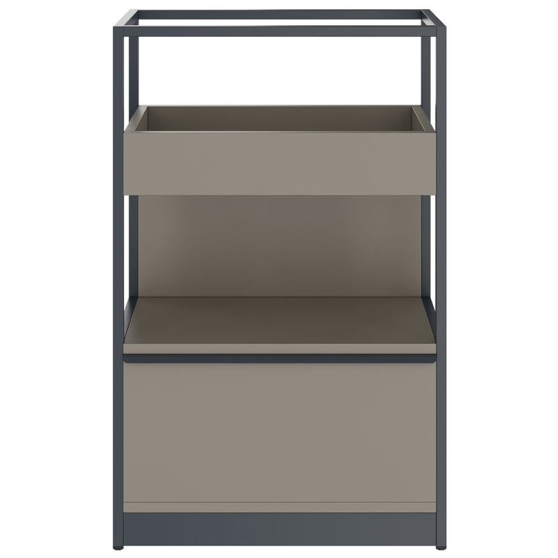 Scaffale ATELLA | 3 ripiani, 800 x 1255 mm, grigio cubanite - 2 Main Image