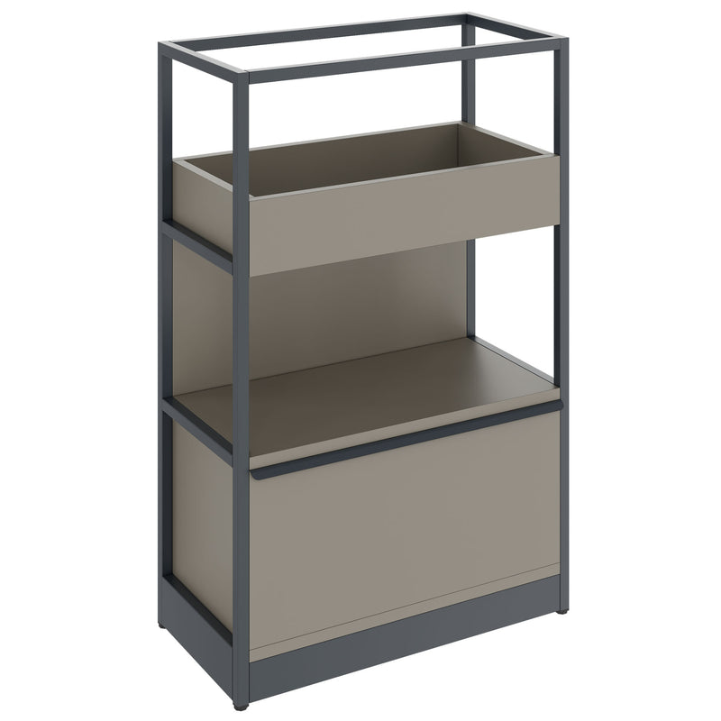 Scaffale ATELLA | 3 ripiani, 800 x 1255 mm, grigio cubanite - 1 Main Image