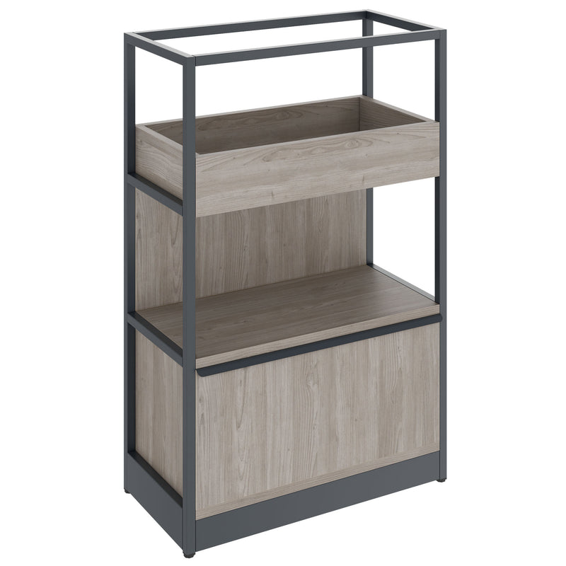 Scaffale ATELLA | 3 ripiani, 800 x 1255 mm, rovere nordico grigio - 1 Main Image