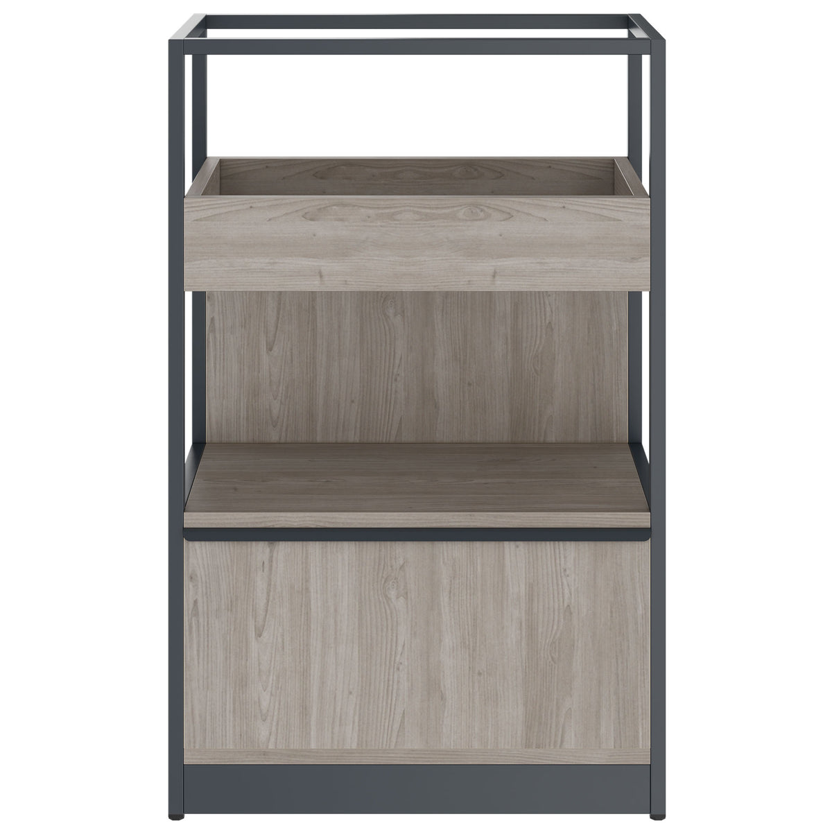Scaffale ATELLA | 3 ripiani, 800 x 1255 mm, rovere nordico grigio - 2 Lightbox Main Image