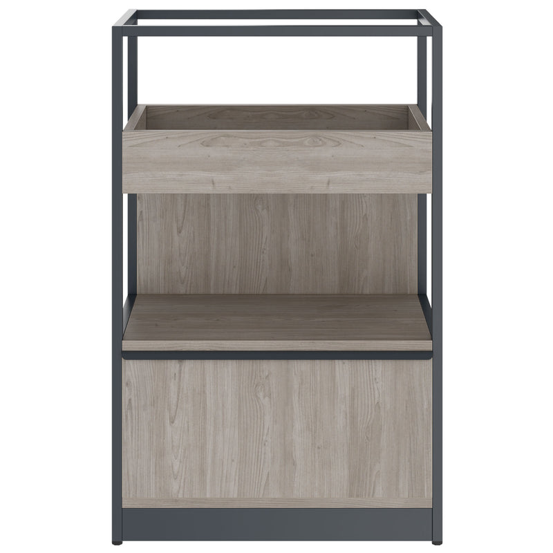 Scaffale ATELLA | 3 ripiani, 800 x 1255 mm, rovere nordico grigio - 2 Main Image