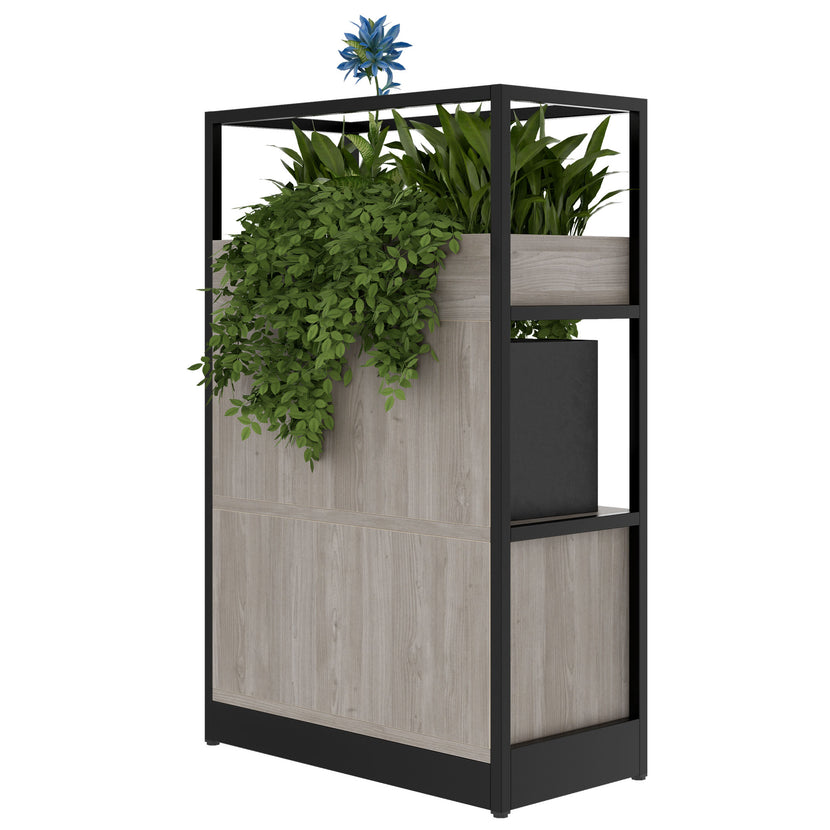 ATELLA shelf cabinet | 3 OH, 800 x 1255 mm, gray northern oak