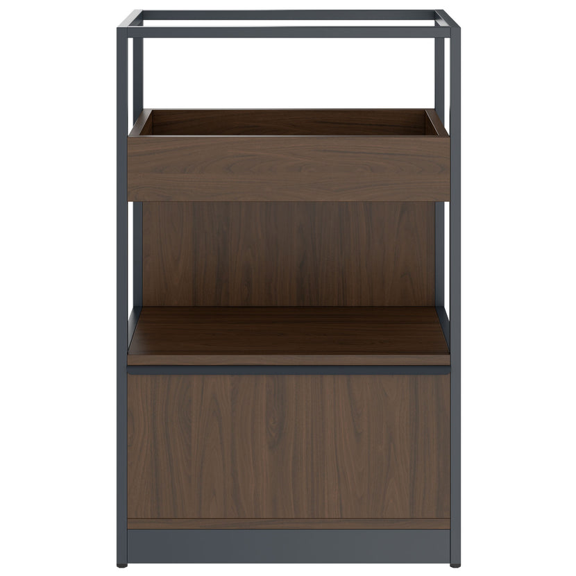 ATELLA shelf cabinet | 3 OH, 800 x 1255 mm, walnut