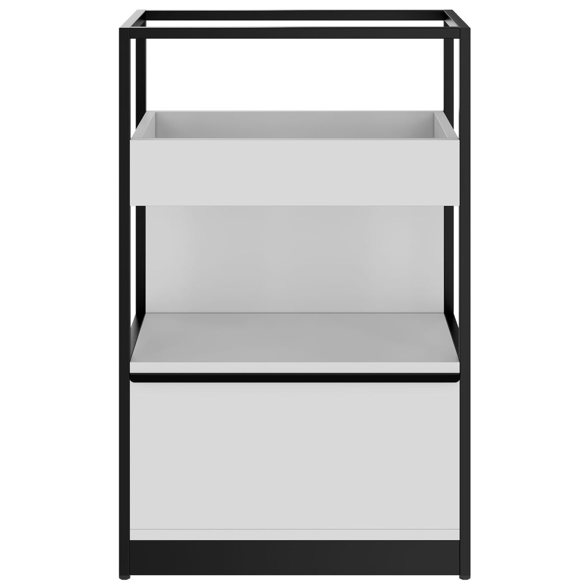 ATELLA Regalschrank | 3 OH, 800 x 1255 mm, Perlgrau - 2 Lightbox Main Image