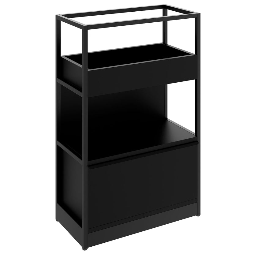 ATELLA shelf cabinet | 3 OH, 800 x 1255 mm, black