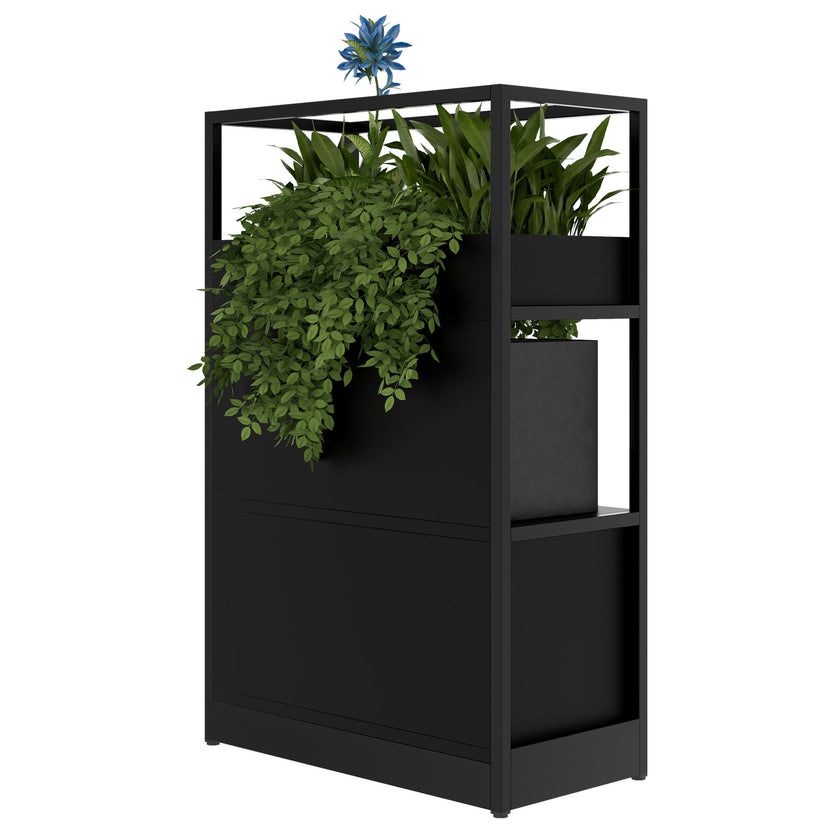 ATELLA shelf cabinet | 3 OH, 800 x 1255 mm, black