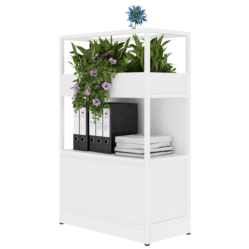 ATELLA Shelf cabinet | 3 Oh, 800 x 1255 mm, white