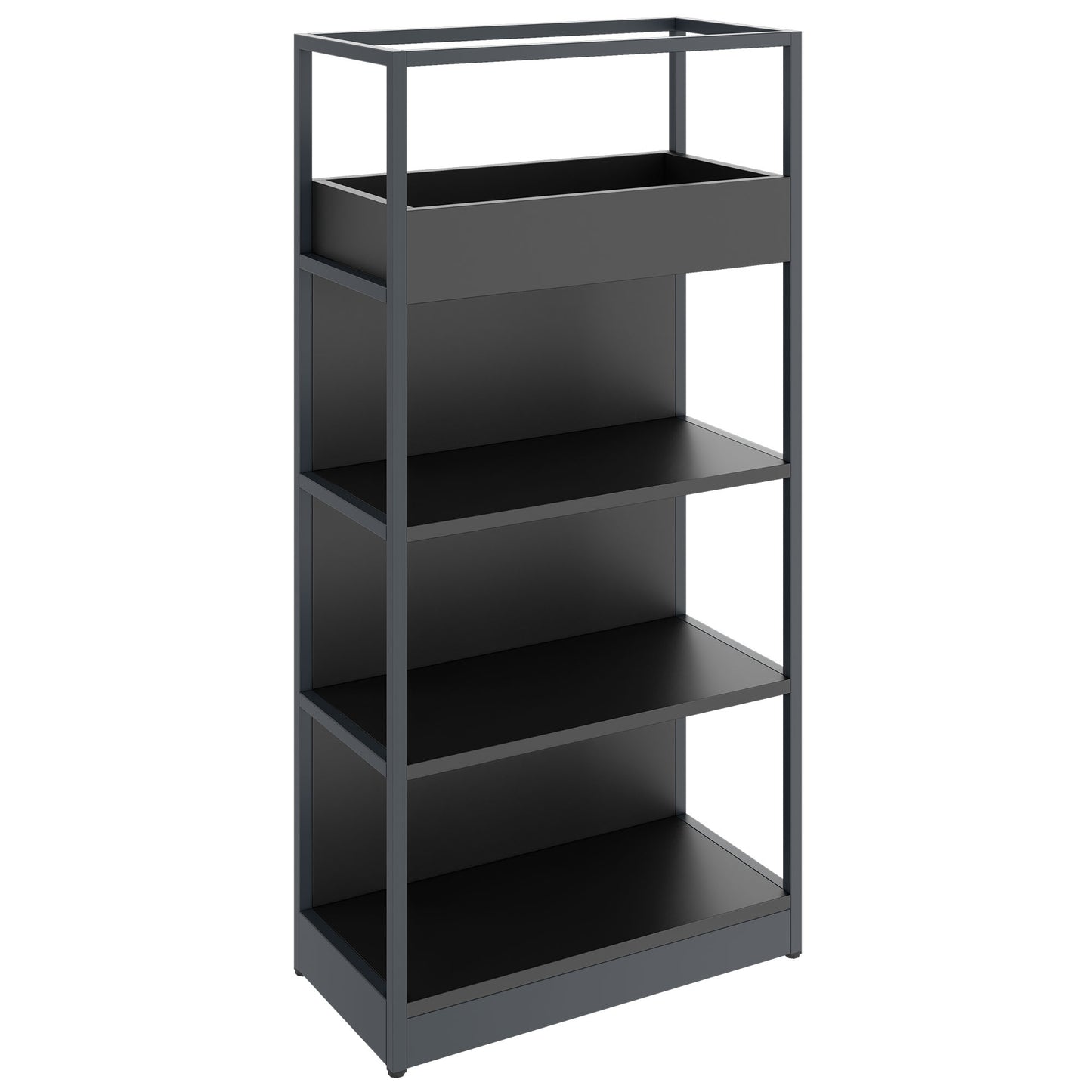 Armoire étagère ATELLA | 4 OH, 800 x 1610 mm, anthracite