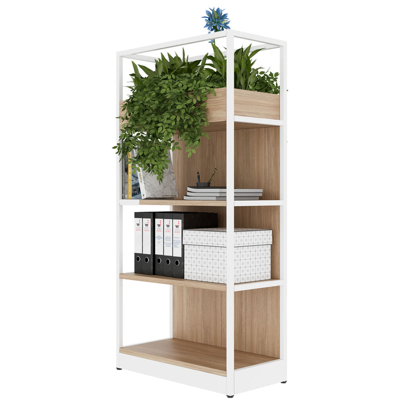 ATELLA Regalschrank | 4 OH, 800 x 1610 mm, Bernsteineiche - 3 Main Image