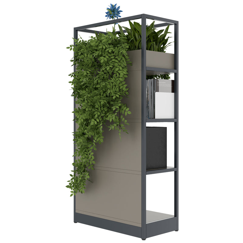 ATELLA Shelving unit | 4 OH, 800 x 1610 mm, Cubanite gray - 4 Main Image