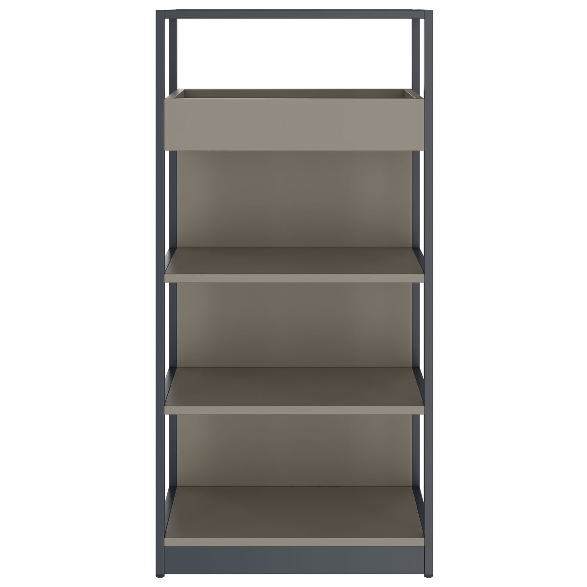 ATELLA Shelving unit | 4 OH, 800 x 1610 mm, Cubanite gray - 2 Lightbox Main Image