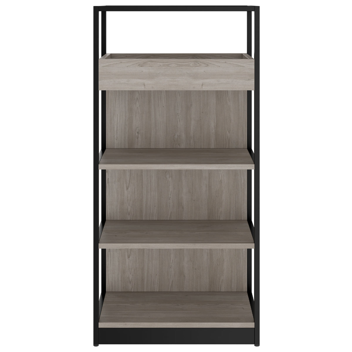 ATELLA Shelving unit | 4 OH, 800 x 1610 mm, North oak gray - 2 Lightbox Main Image