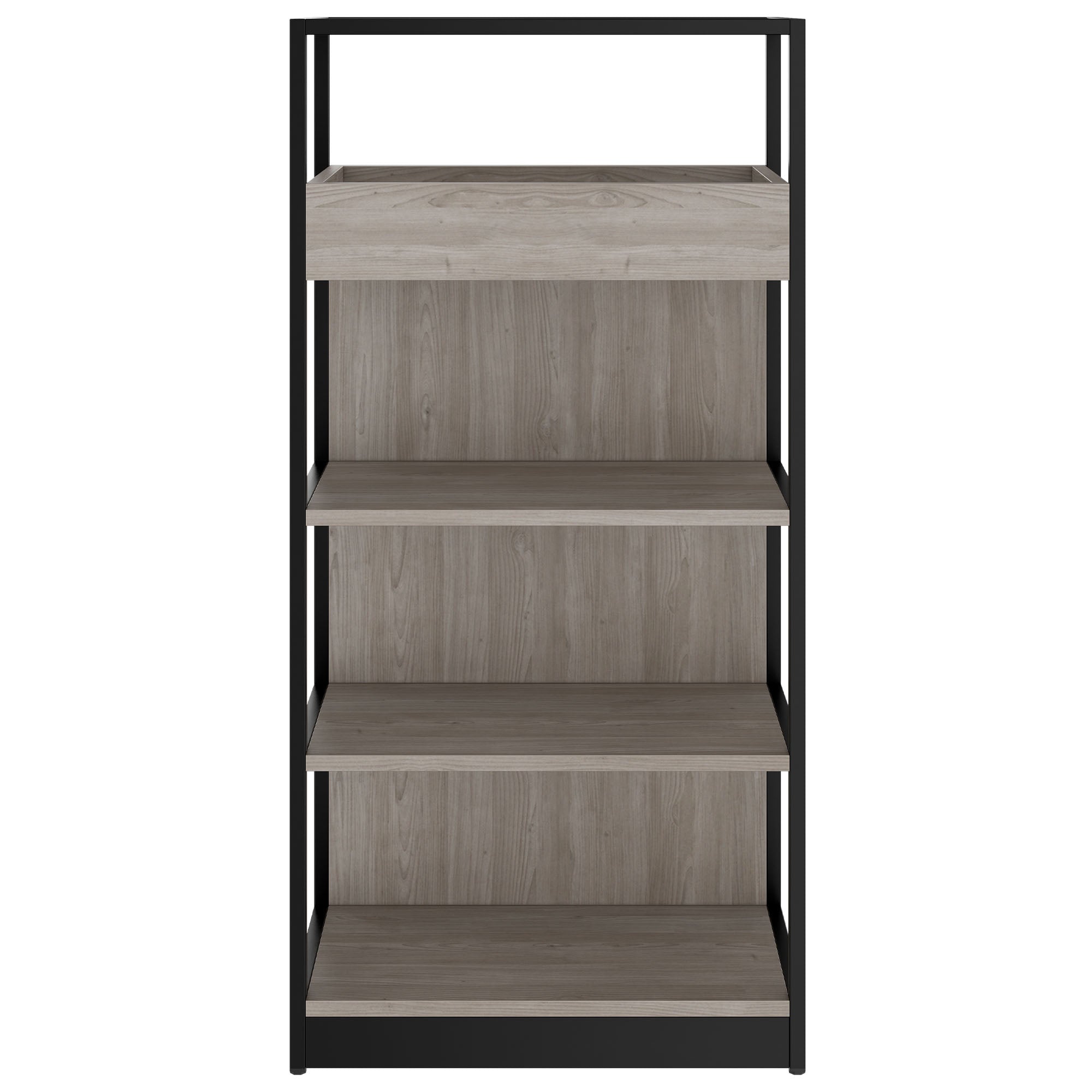 ATELLA shelf cabinet | 4 OH, 800 x 1610 mm, gray northern oak