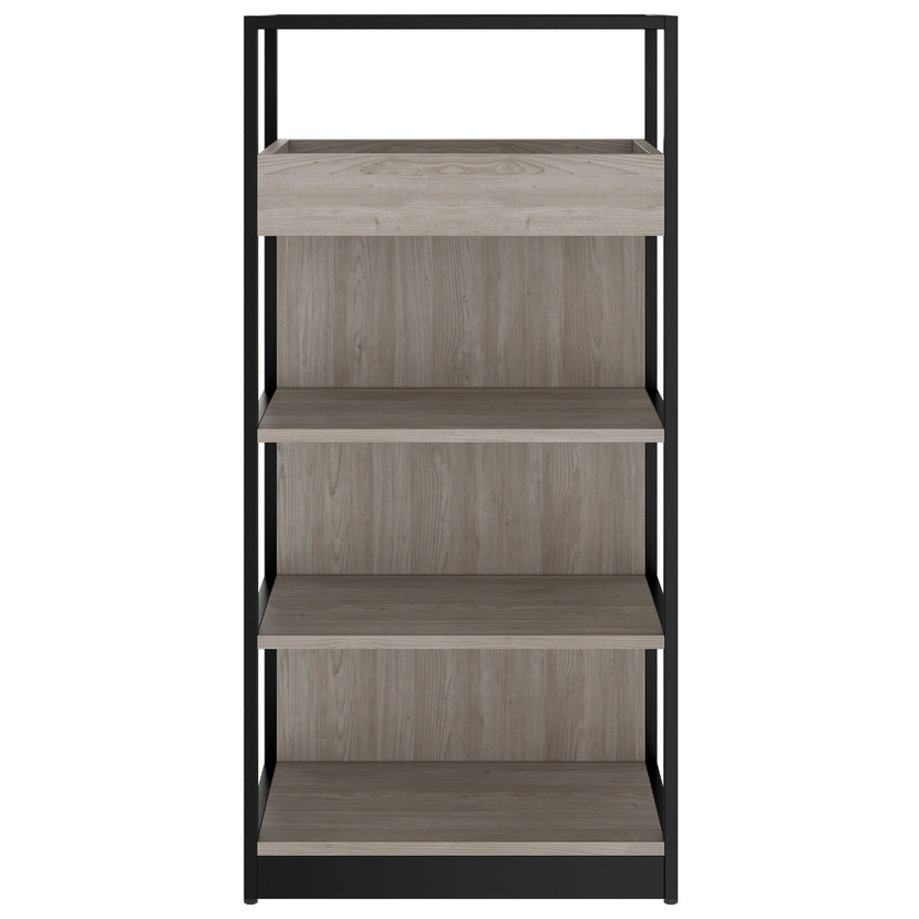 ATELLA shelf cabinet | 4 OH, 800 x 1610 mm, gray northern oak